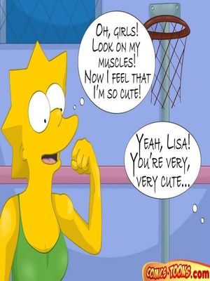 300px x 400px - The Simpsons- Lesbian Orgy At School Gym Cartoon Comics